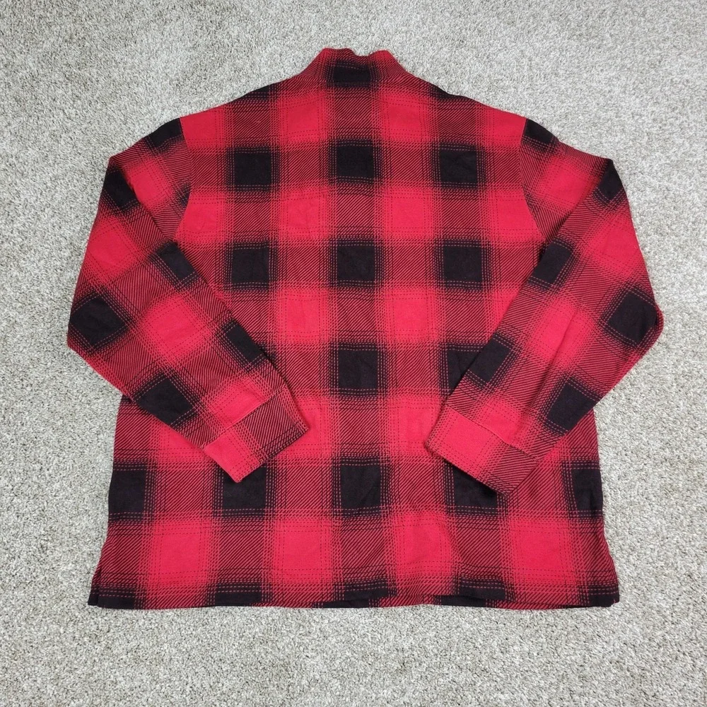 NWT Polo‎ Ralph Lauren Estate Rib Mens XL Red Black Plaid Pony Quarter Zip